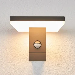 Lucande Væglampe Med Sensor|Terrassebelysning > udendørs LED-væglampe Olesia, 15 cm, sensor, IP54