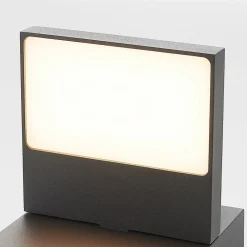 Lucande Terrassebelysning|Væglamper > udendørs LED-væglampe Silvan, antracit, IP65, 14 cm