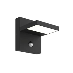 Lucande Væglampe Med Sensor|Terrassebelysning > udendørs LED-væglampe Silvan, antracit, sensor, IP54