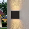 Væglamper ^ Lucande udendørs LED-væglampe Trixy, antracit, metal, IP54