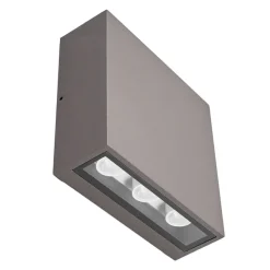 Væglamper ^ Lucande udendørs LED-væglampe Trixy, antracit, metal, IP54