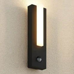 Lucande Væglampe Med Sensor|Terrassebelysning > udendørs LED-væglampe Virgalia, bevægelsessensor, IP54