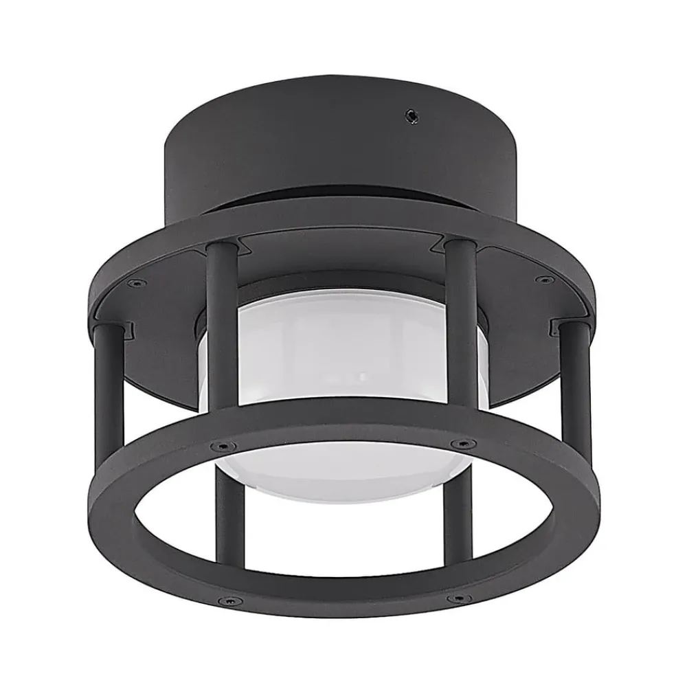 Lucande Terrassebelysning|Udendørs Loftlamper > udendørs loftlampe Berenike, Ø 17 cm, grå, GX53