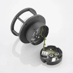Lucande Terrassebelysning|Udendørs Loftlamper > udendørs loftlampe Berenike, Ø 17 cm, grå, GX53