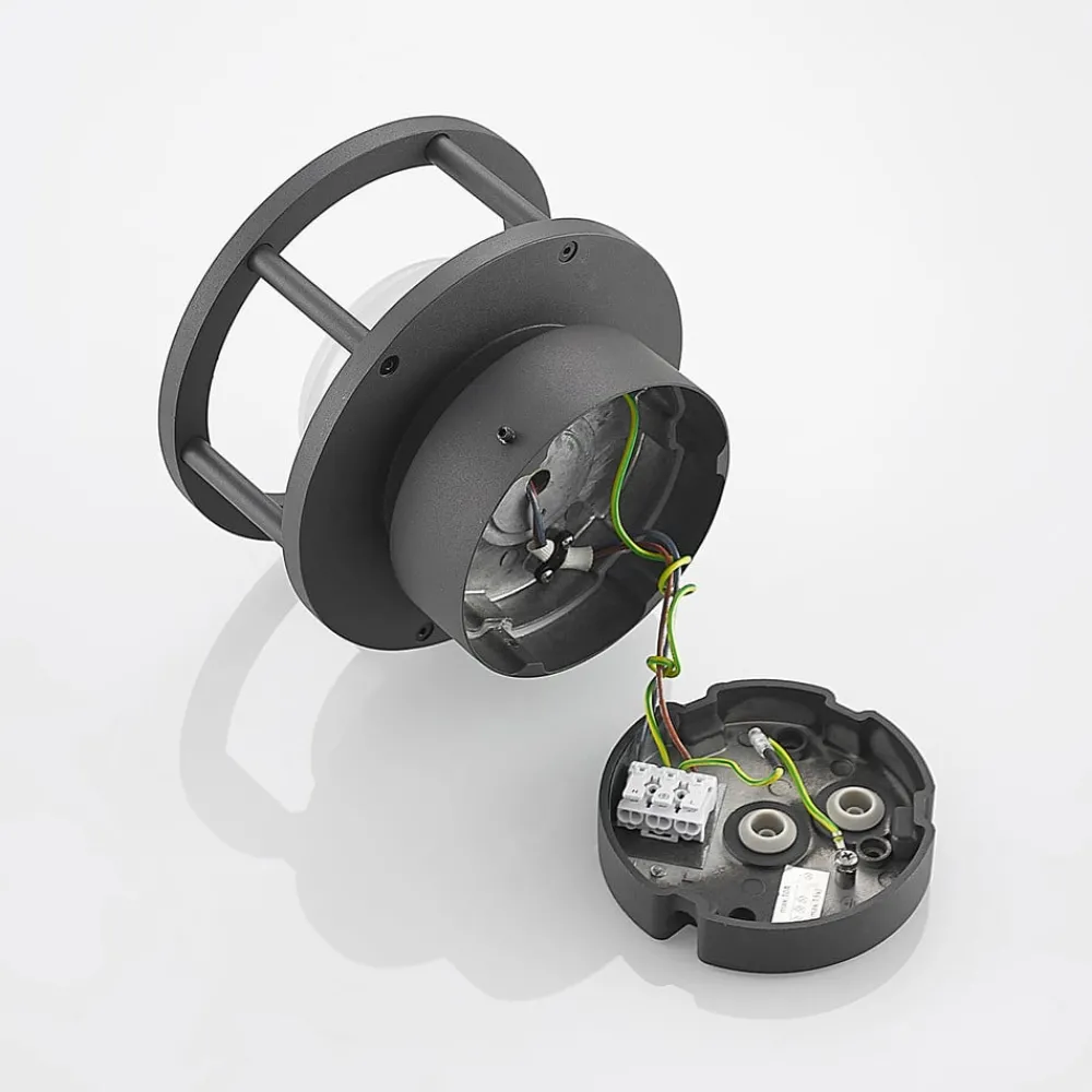 Lucande Terrassebelysning|Udendørs Loftlamper > udendørs loftlampe Berenike, Ø 17 cm, grå, GX53
