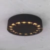 Lucande Udendørs Loftlamper|Loftlamper > udendørs loftlampe Kelissa, rund, sort