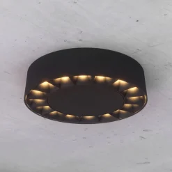 Lucande Udendørs Loftlamper|Loftlamper > udendørs loftlampe Kelissa, rund, sort
