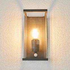 Lucande Væglampe Med Sensor|Terrassebelysning > udendørs væglampe Annalea, 29 cm, 1 lyskilde, IP54, sensor