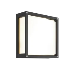 Lucande Terrassebelysning|Væglamper > udendørs væglampe Aurelien, antracit, metal, 25x 25cm
