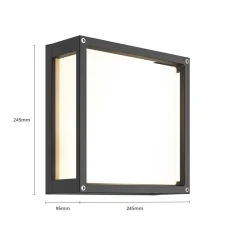 Lucande Terrassebelysning|Væglamper > udendørs væglampe Aurelien, antracit, metal, 25x 25cm