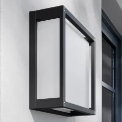 Lucande Terrassebelysning|Væglamper > udendørs væglampe Aurelien, antracit, metal, 25x 25cm