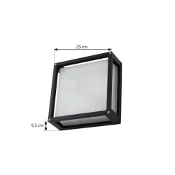 Lucande Væglampe Med Sensor|Terrassebelysning > udendørs væglampe Aurelien, antracit, sensor, 25x25 cm