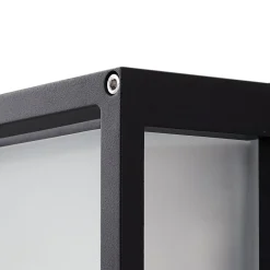 Lucande Væglampe Med Sensor|Terrassebelysning > udendørs væglampe Aurelien, antracit, sensor, 25x25 cm