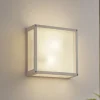 Væglampe Med Sensor|Terrassebelysning ^ Lucande udendørs væglampe Aurelien, hvid, sensor, 25 x 25 cm
