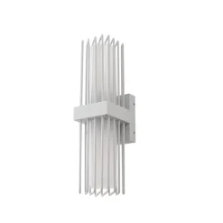 Terrassebelysning|Væglamper ^ Lucande udendørs væglampe Chandan, 42 cm, hvid, metal, IP54