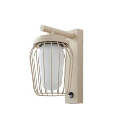 Lucande Væglampe Med Sensor|Terrassebelysning > udendørs væglampe Chandan, 30 cm, beige, sensor, IP44