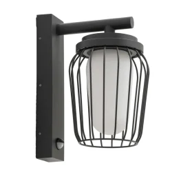 Væglampe Med Sensor|Væglamper ^ Lucande udendørs væglampe Chandan, 30 cm, antracit, sensor