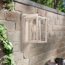 Terrassebelysning|Væglamper ^ Lucande udendørs væglampe Ferda, pendel, beige, IP44