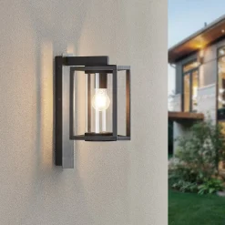 Lucande Terrassebelysning|Væglamper > udendørs væglampe Ferda, sæt med 2, antracit, IP44