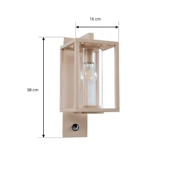 Lucande Væglampe Med Sensor|Terrassebelysning > udendørs væglampe Ferda, sensor, pendel, beige, IP44