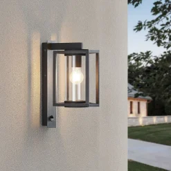 Lucande Væglampe Med Sensor|Terrassebelysning > udendørs væglampe Ferda, sæt med 2, antracit sensor IP44