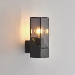Lucande Væglamper > udendørs væglampe Fiola, 25 cm, antracit, IP54