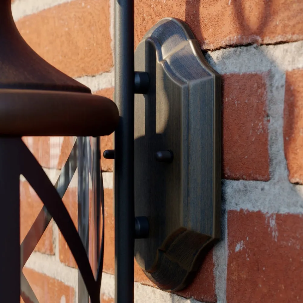 Terrassebelysning|Væglamper ^ Lucande udendørs væglampe Marcellino, rust, metal, glas