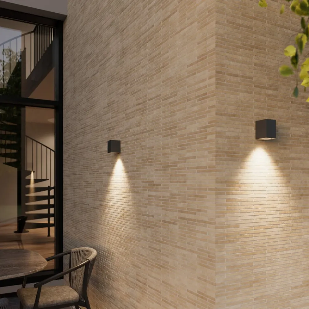 Væglamper ^ Lucande udendørs væglampe Xava, downlight, antracit, GU10