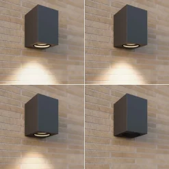 Væglamper ^ Lucande udendørs væglampe Xava, downlight, antracit, GU10