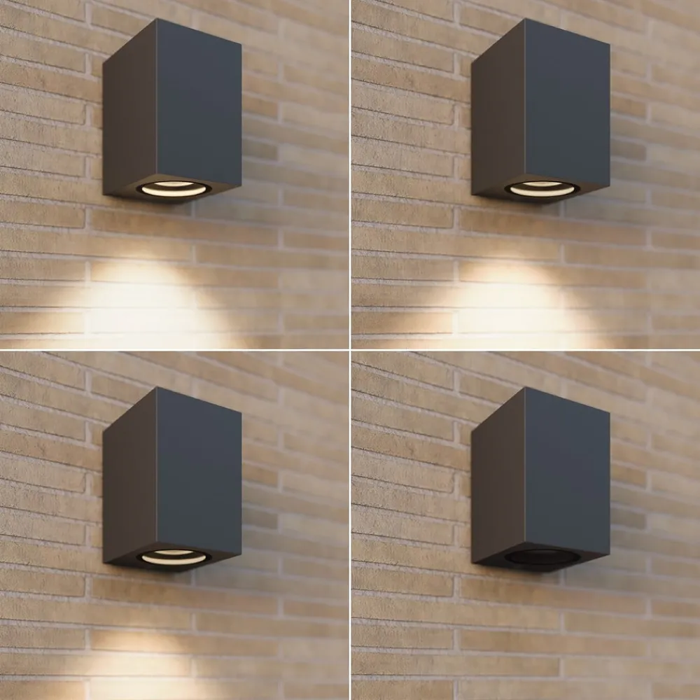 Væglamper ^ Lucande udendørs væglampe Xava, downlight, antracit, GU10