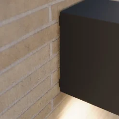 Væglamper ^ Lucande udendørs væglampe Xava, downlight, antracit, GU10