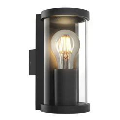 Væglamper ^ Lucande udendørs væglampe Zanta, højde 19,7 cm, IP65, sort