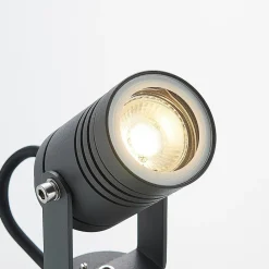 Udendørs Spot|Væglamper ^ Lucande udendørs vægspot Galina, grå, aluminium, 11,2 cm høj