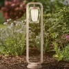 Lucande Gadebelysning > vejlampe Chandan, 90 cm, beige, metal, IP54