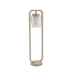 Lucande Gadebelysning > vejlampe Chandan, 90 cm, beige, metal, IP54