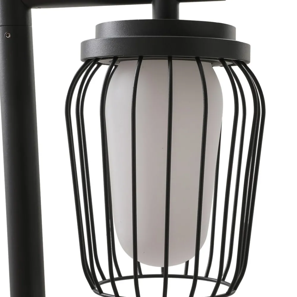 Gadebelysning ^ Lucande vejlampe Chandan, 100 cm, sort, aluminium