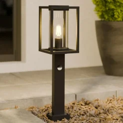 Lucande Gadebelysning Med Sensor|Terrassebelysning > vejlampe Ferda, 60 cm, sensor, antracit, IP44
