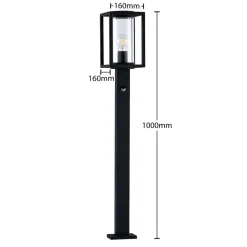 Lucande Gadebelysning Med Sensor|Terrassebelysning > vejlampe Ferda, 100 cm, sensor, antracit, IP44