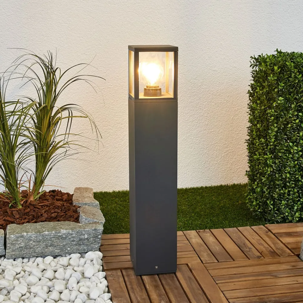 Lucande Terrassebelysning|Gadebelysning > vejlampe Klemens, 65 cm, antracit, metal, E27
