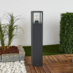 Lucande Terrassebelysning|Gadebelysning > vejlampe Klemens, 65 cm, antracit, metal, E27