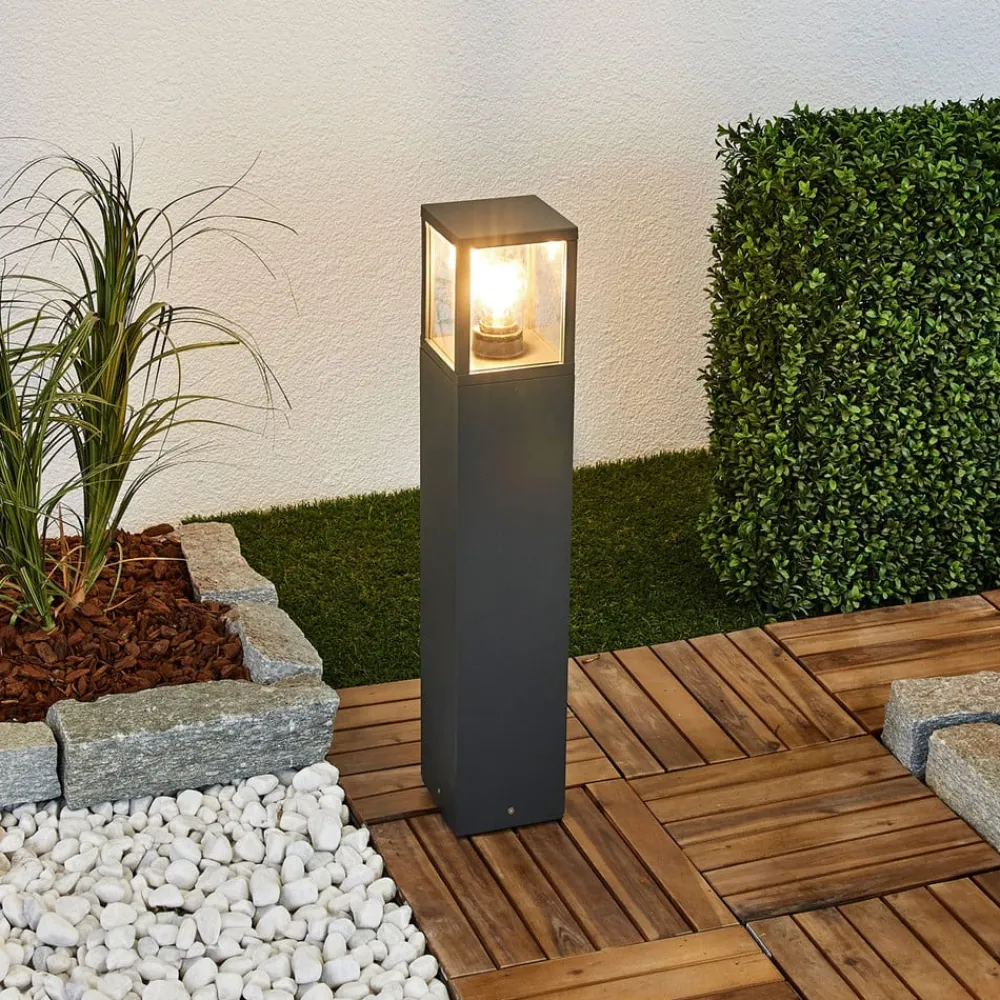 Lucande Terrassebelysning|Gadebelysning > vejlampe Klemens, 65 cm, antracit, metal, E27
