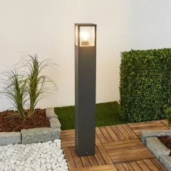 Lucande Terrassebelysning|Gadebelysning > vejlampe Klemens, 90 cm, antracit, metal, E27