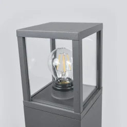 Lucande Terrassebelysning|Gadebelysning > vejlampe Klemens, 90 cm, antracit, metal, E27