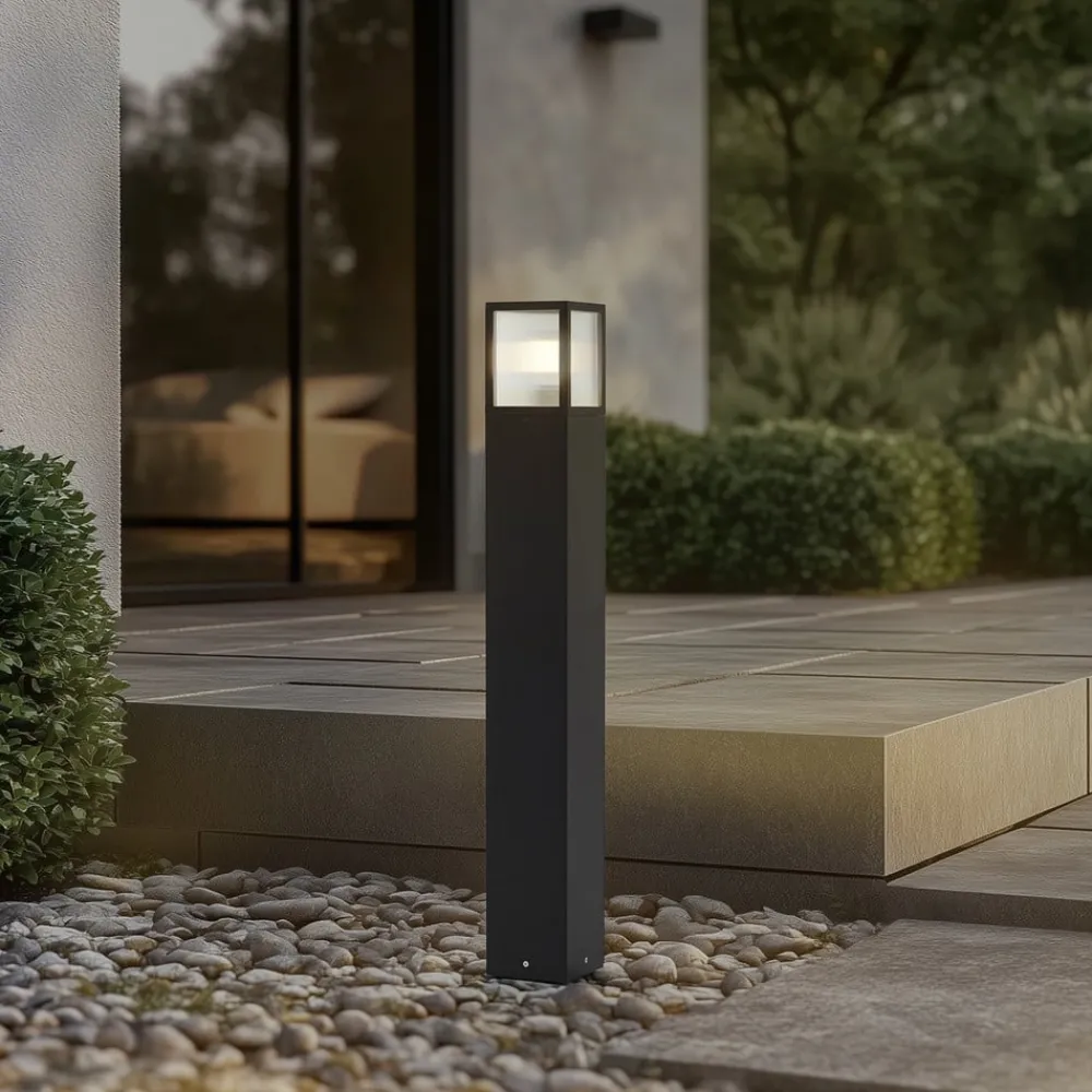 Lucande Terrassebelysning|Gadebelysning > vejlampe Klemens, 90 cm, sort, metal, IP54