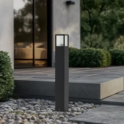 Lucande Terrassebelysning|Gadebelysning > vejlampe Klemens, 90 cm, sort, metal, IP54