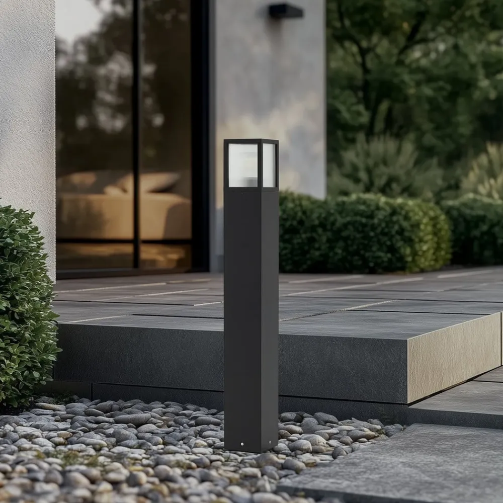 Lucande Terrassebelysning|Gadebelysning > vejlampe Klemens, 90 cm, sort, metal, IP54