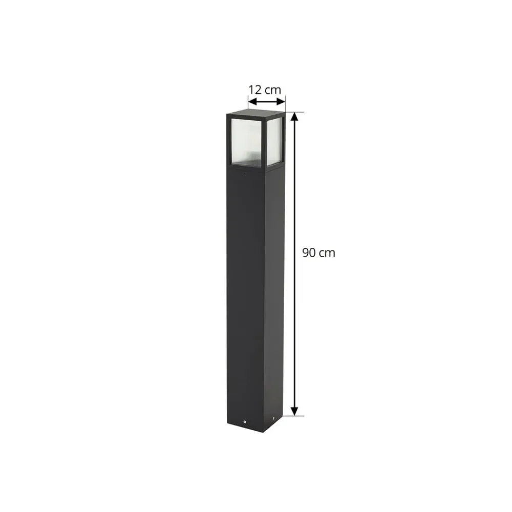 Lucande Terrassebelysning|Gadebelysning > vejlampe Klemens, 90 cm, sort, metal, IP54