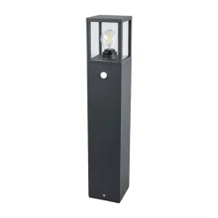 Gadebelysning Med Sensor|Terrassebelysning ^ Lucande vejlampe Klemens, 65 cm, sensor, antracit, E27