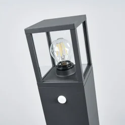 Gadebelysning Med Sensor|Terrassebelysning ^ Lucande vejlampe Klemens, 65 cm, sensor, antracit, E27