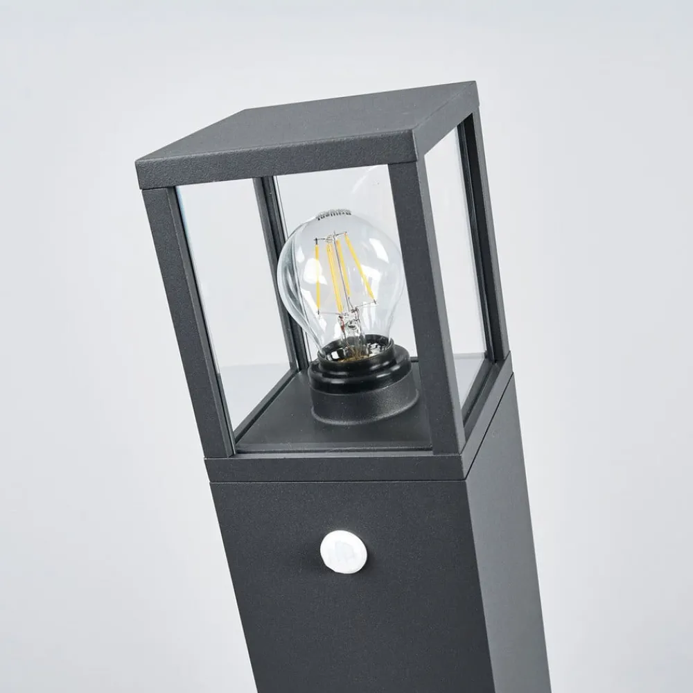 Gadebelysning Med Sensor|Terrassebelysning ^ Lucande vejlampe Klemens, 65 cm, sensor, antracit, E27